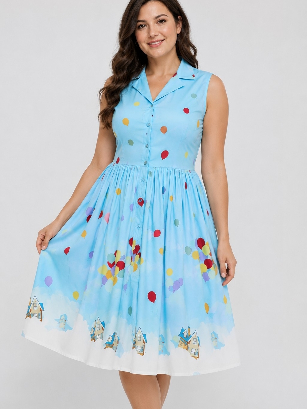 Her Universe Disney Pixar Retro Movie Up Swing Dress Rare Size 16